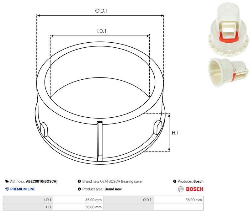 AS-PL ABEC0010(BOSCH) Protective Cap, alternator