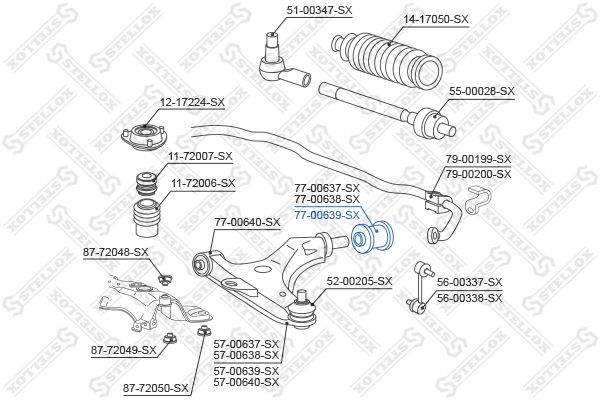 STELLOX 77-00639-SX Mounting, control/trailing arm