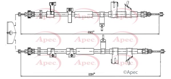 APEC Cable Pull, parking brake CAB1671