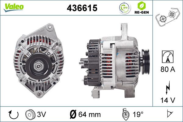 VALEO Dynamo / Alternator 436615