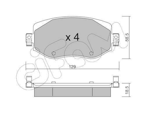 Set placute frana,frana disc 822-1110-0 CIFAM