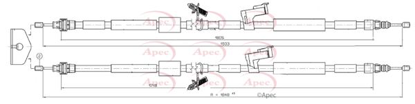 APEC Cable Pull, parking brake CAB1315