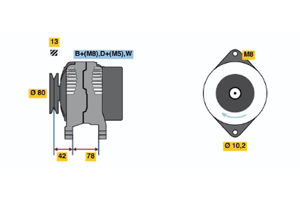 BOSCH 0123310052 Generatorius