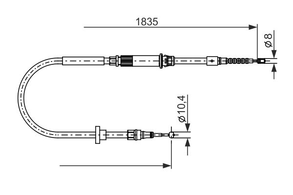 BOSCH 1 987 482 873 Cable Pull, parking brake