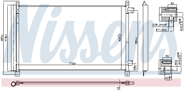 Конденсатор кондиционера NISSAN X-TRAIL (T32) (14-) (выр-во Nissens) NISSENS 940548 на NISSAN ROGUE (T32)