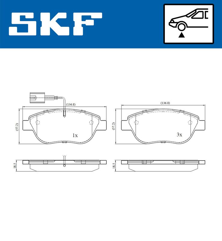 SKF VKBP 80217 E Brake Pad Set, disc brake