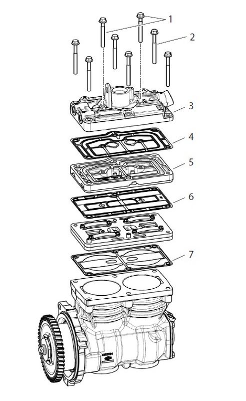 Set de reparație, compresor aer comprimat KNORR-BREMSE K060323K50