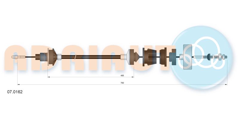 Тросовий привод, привод зчеплення, Adriauto 07.0162