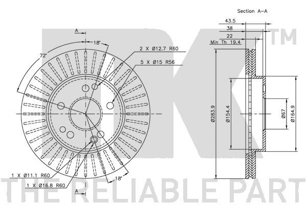 NK 203308 Brake Disc