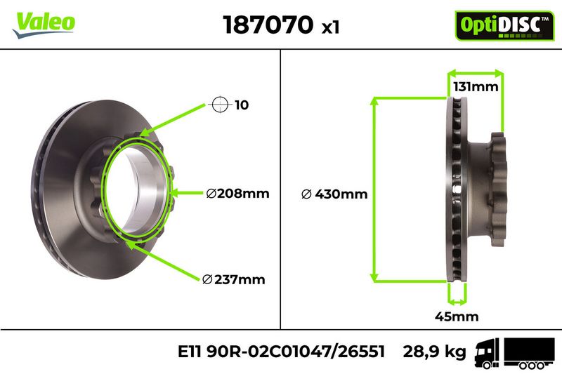 Brzdový kotouč 187070