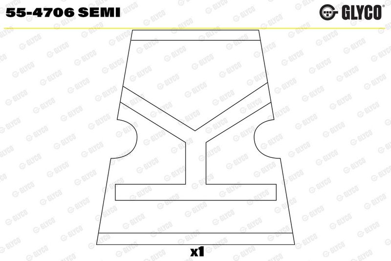 Coussinet+palier+bielle GLYCO 55-4706 SEMI