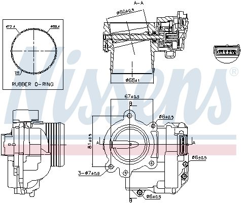 NISSENS 955171 Throttle Body