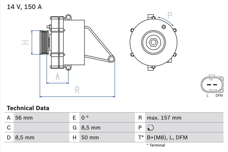 BOSCH Dynamo / Alternator 0 986 045 410