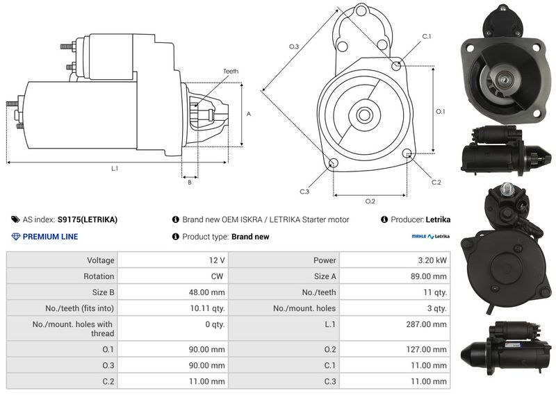 AS-PL S9175(LETRIKA) Starter