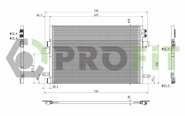 Конденсер кондиціонера PROFIT 17700501