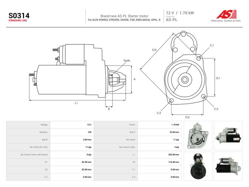 Starter, AS-PL S0314