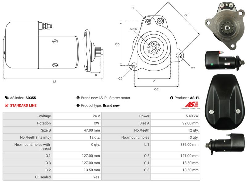 AS-PL S0355 Starter
