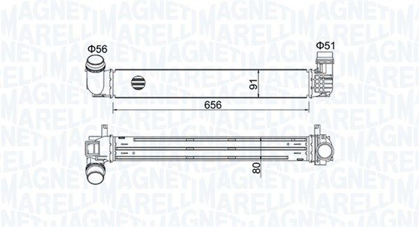 Охолоджувач наддувального повітря, Magneti Marelli 351319204730