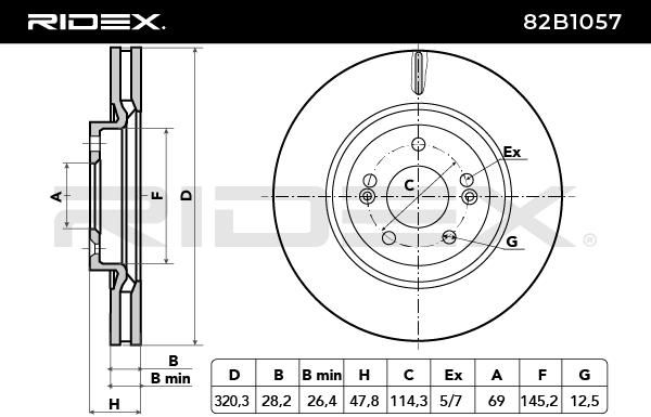 спирачен диск RIDEX