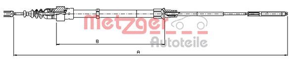 Тросовий привод, стоянкове гальмо, Metzger 10.7491