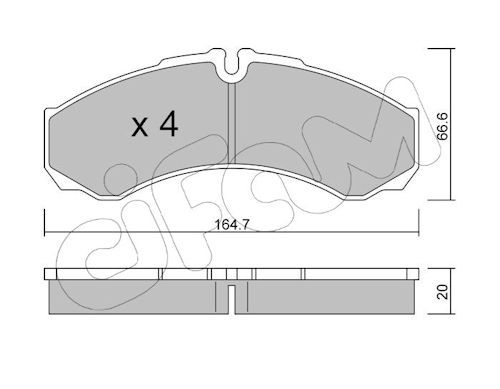 CIFAM 822-212-6 Brake Pad Set, disc brake