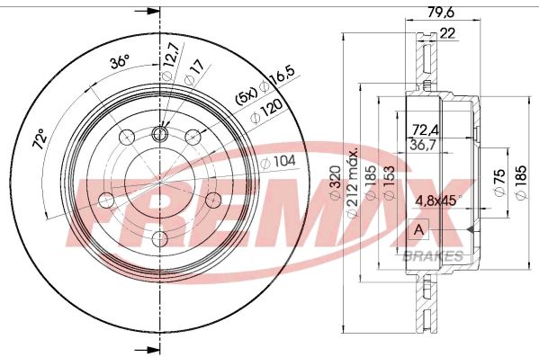 FREMAX BD-2218 Гальмівний диск