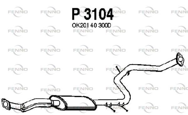 FENNO középső hangtompító P3104