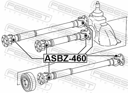 FEBEST ASBZ-460 Joint, propshaft