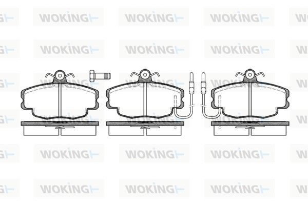 Комплект гальмівних накладок, дискове гальмо, Woking P041302