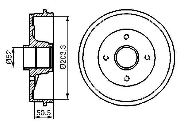 BOSCH 0 986 477 120 Brake Drum