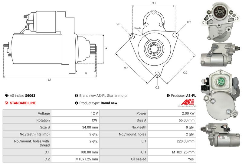 AS-PL S6063 Starter
