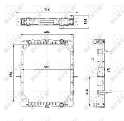 NRF 519744 Radiator, engine cooling
