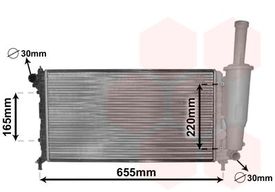 VAN WEZEL hűtő, motorhűtés 17002218