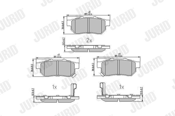 JURID 572473J Brake Pad Set, disc brake