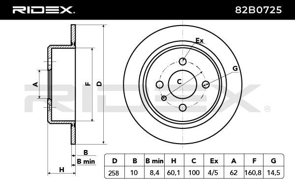 спирачен диск RIDEX