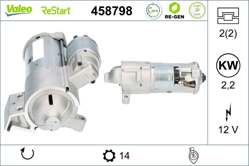 VALEO Startmotor / Starter 458798