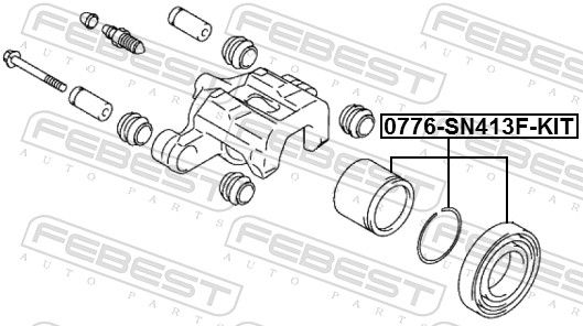 FEBEST 0776-SN413F-KIT Repair Kit, brake caliper