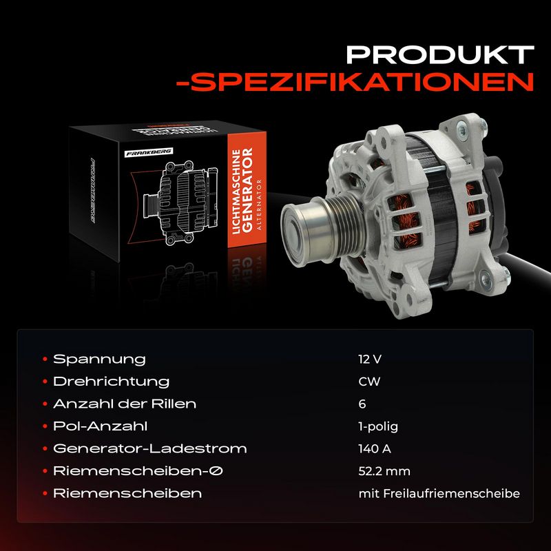 Frankberg 5481FB0055612 Alternator