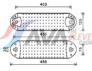 AVA QUALITY COOLING Oil Cooler, engine oil VL3074