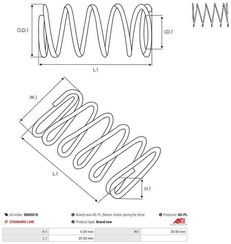 AS-PL SDK5010 Repair Kit, starter