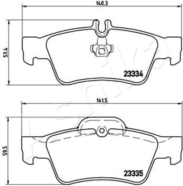 ASHIKA 51-00-0511 Brake Pad Set, disc brake