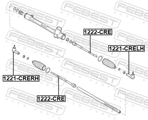 FEBEST 1221-CRELH Tie Rod End
