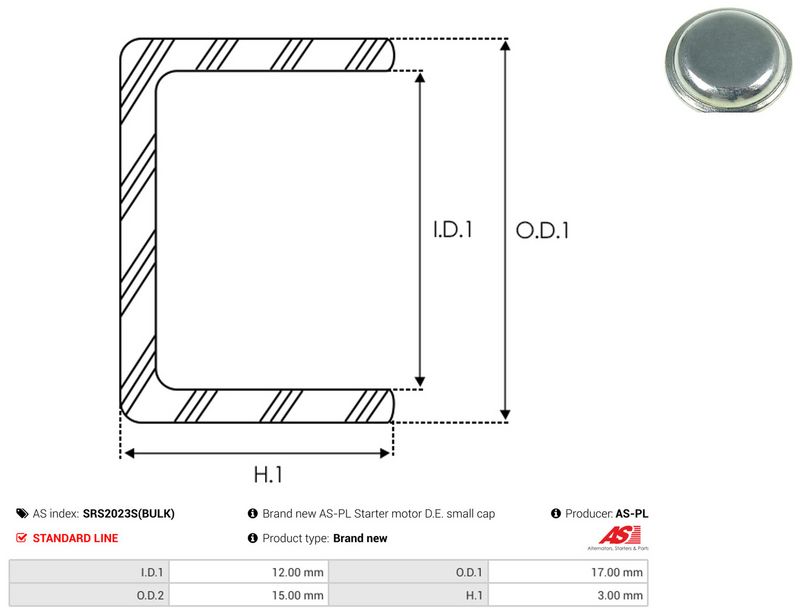 AS-PL SRS2023S(BULK) Repair Kit, starter