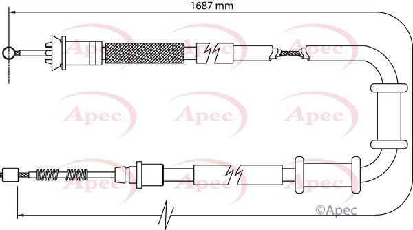 APEC Cable Pull, parking brake CAB1110