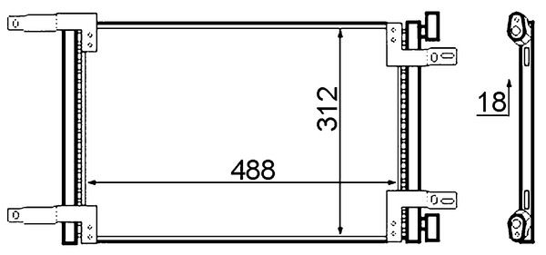 MAHLE kondenzátor, klíma AC 516 000S