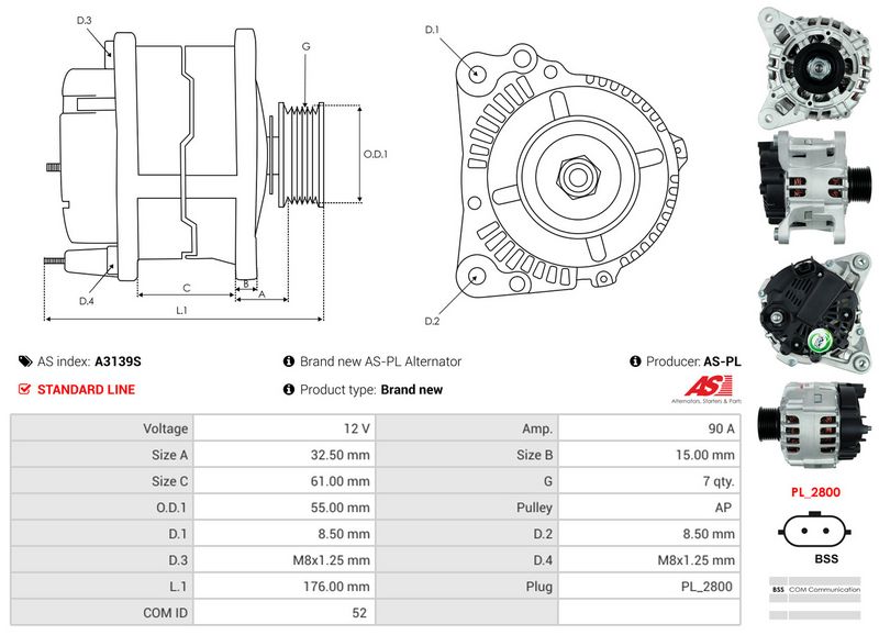 AS-PL A3139S Alternator