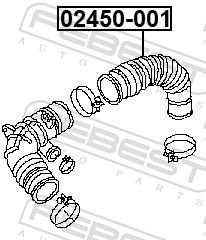 FEBEST 02450-001 Hose, air supply