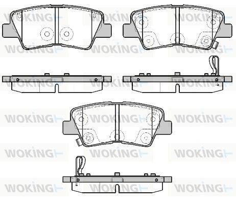 Комплект гальмівних накладок, дискове гальмо, Woking P19073.02