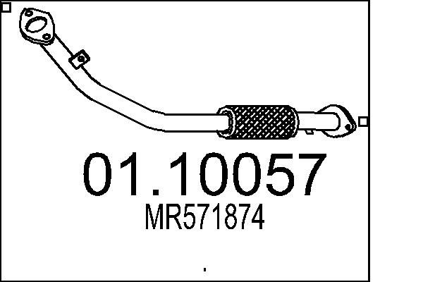 MTS kipufogócső 01.10057