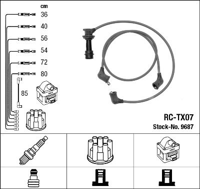 NGK Ignition Cable Kit 9687